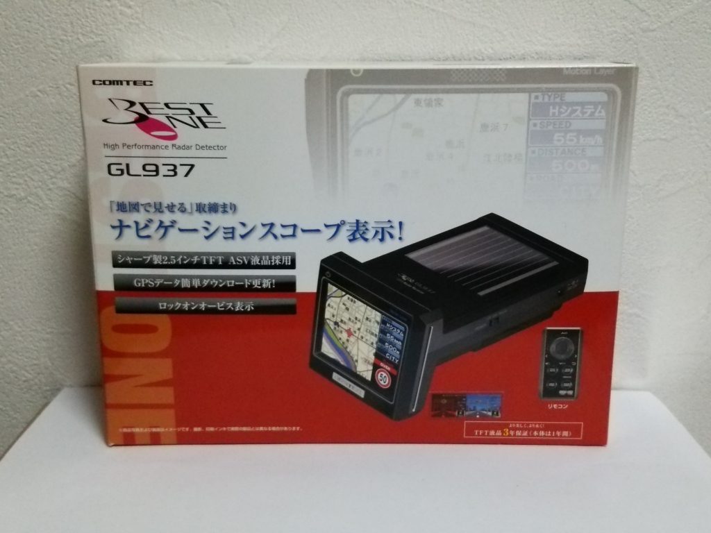 過去取り付けていたレーダー探知機 COMTEC（コムテック）/GL937