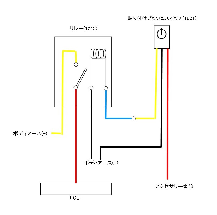 ER34電動ファンスイッチ配線